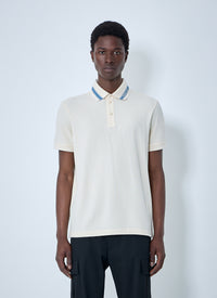 Moncler Men Polo Shirt With Contrast Collar