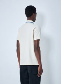 Moncler Men Polo Shirt With Contrast Collar