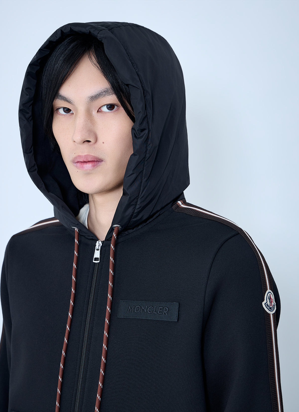 Moncler Men Zip-Up Hoodie With Logo Detail