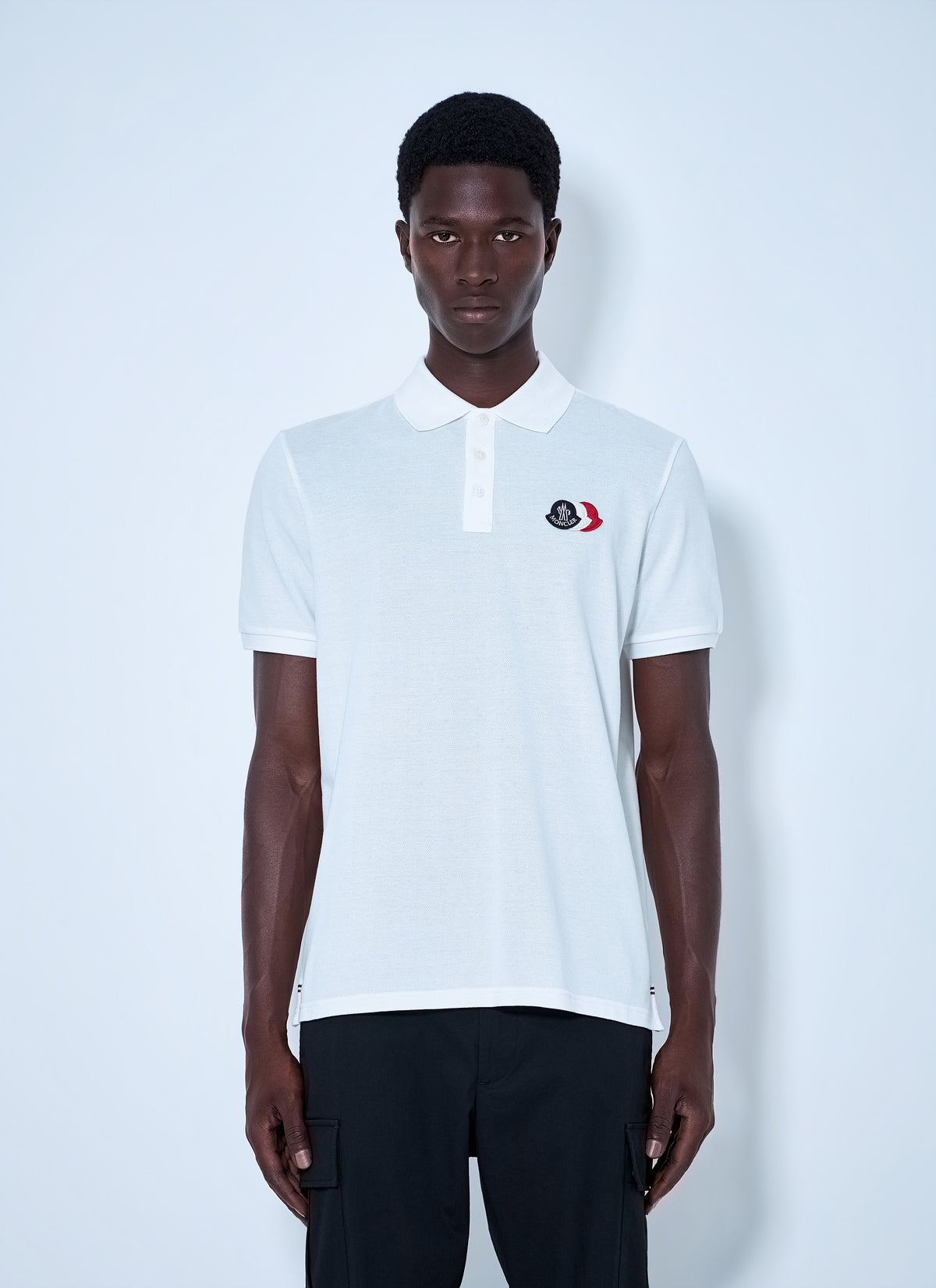 Moncler Moncler Men Piqué Polo Shirt With Logo Embroidery