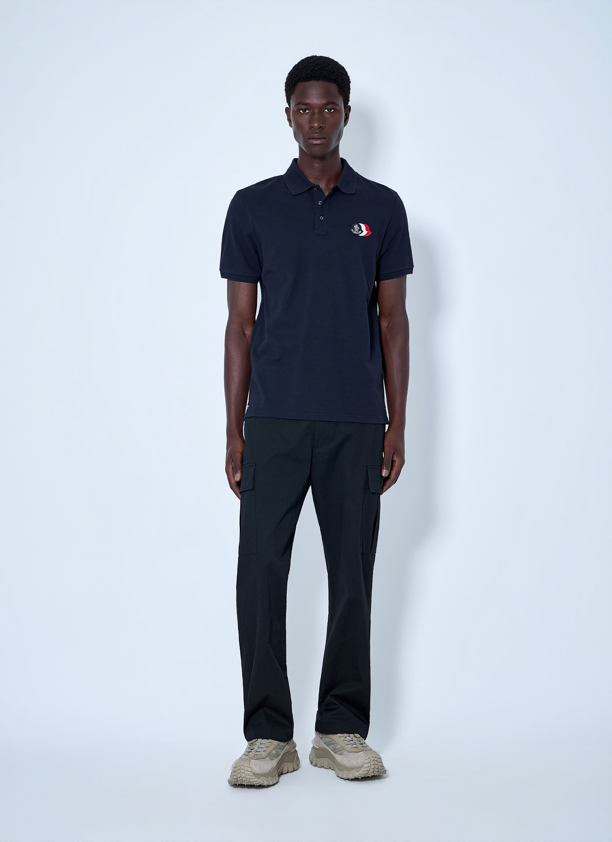 Moncler Men Polo Shirt With Embroidered Logo