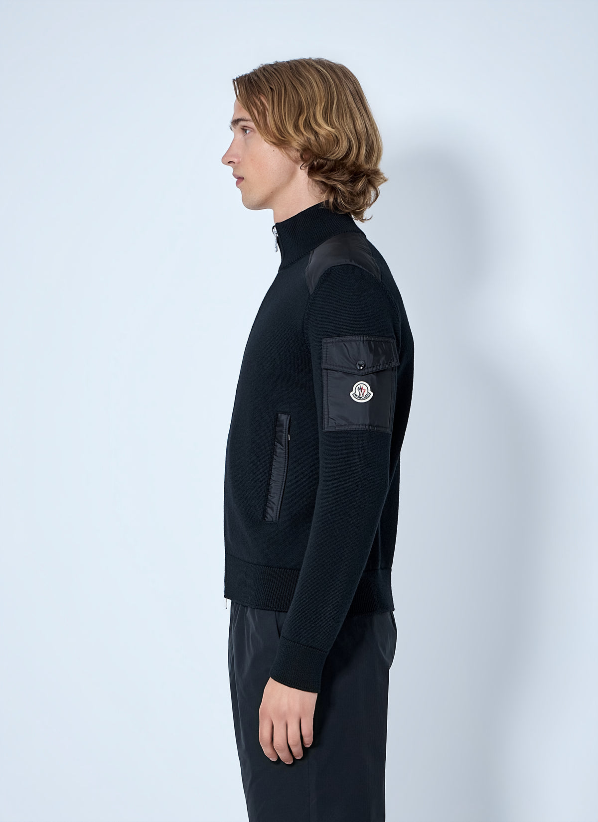 Moncler Men Zip-Up High-Neck Sweater
