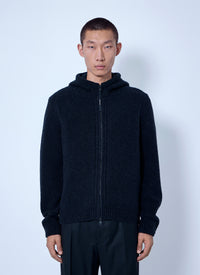 Moncler Men Bouclé Wool Blend Zip-Up Hoodie