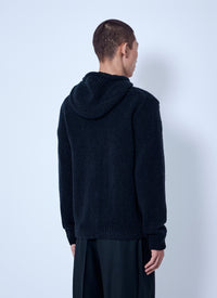 Moncler Men Bouclé Wool Blend Zip-Up Hoodie