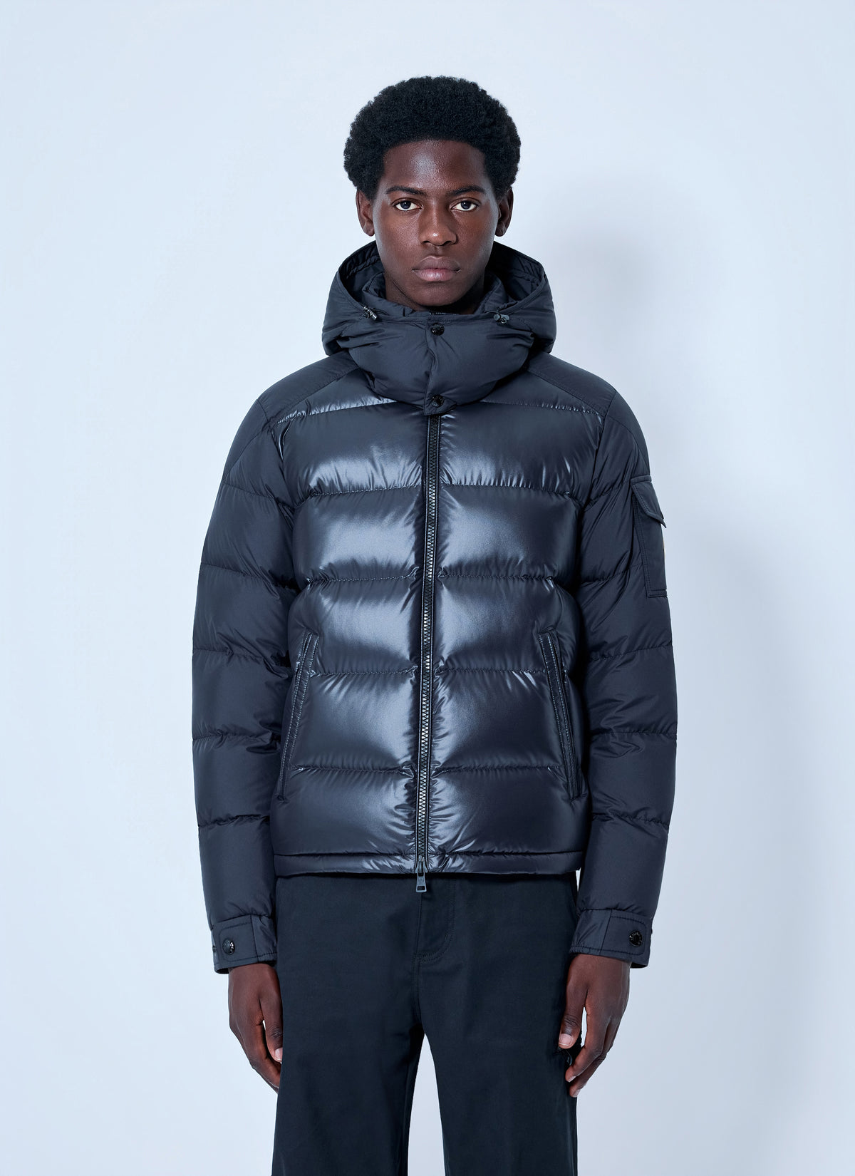 Moncler Men Maya Hooded Short Down Jacket