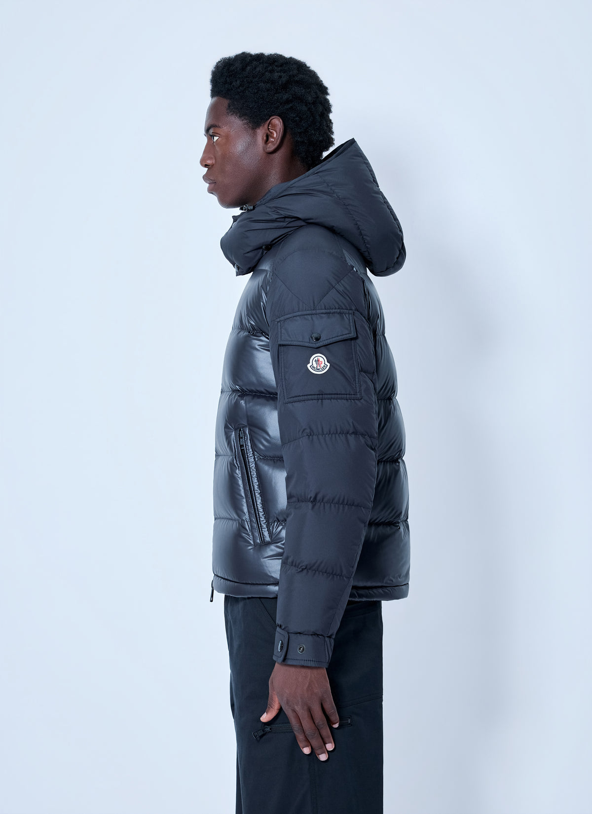 Moncler Men Maya Hooded Short Down Jacket