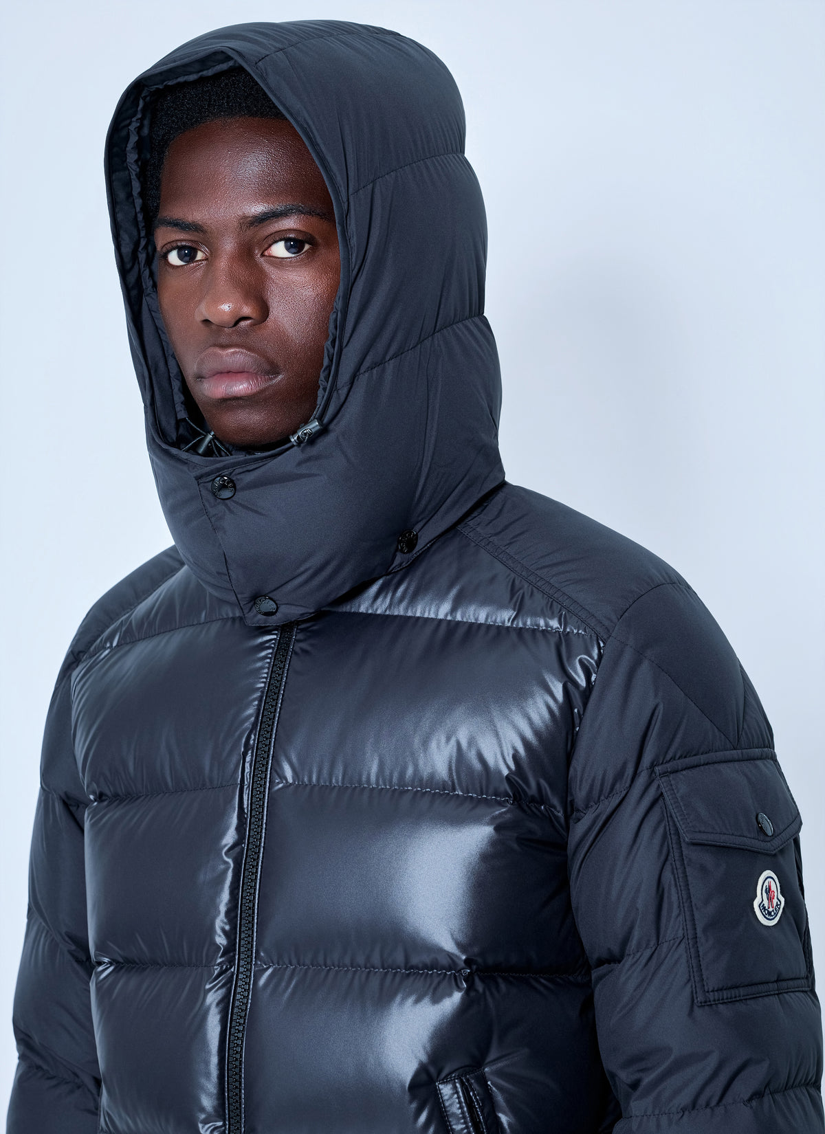 Moncler Men Maya Hooded Short Down Jacket