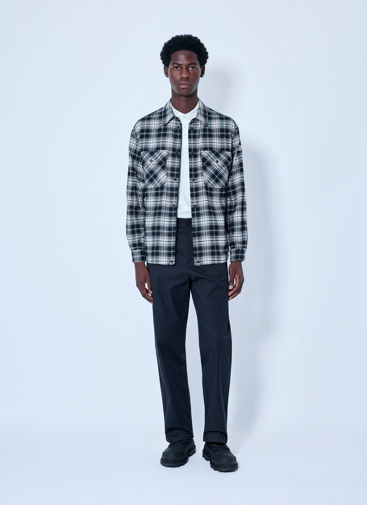 Moncler Men Check Patterned Cotton Shirt