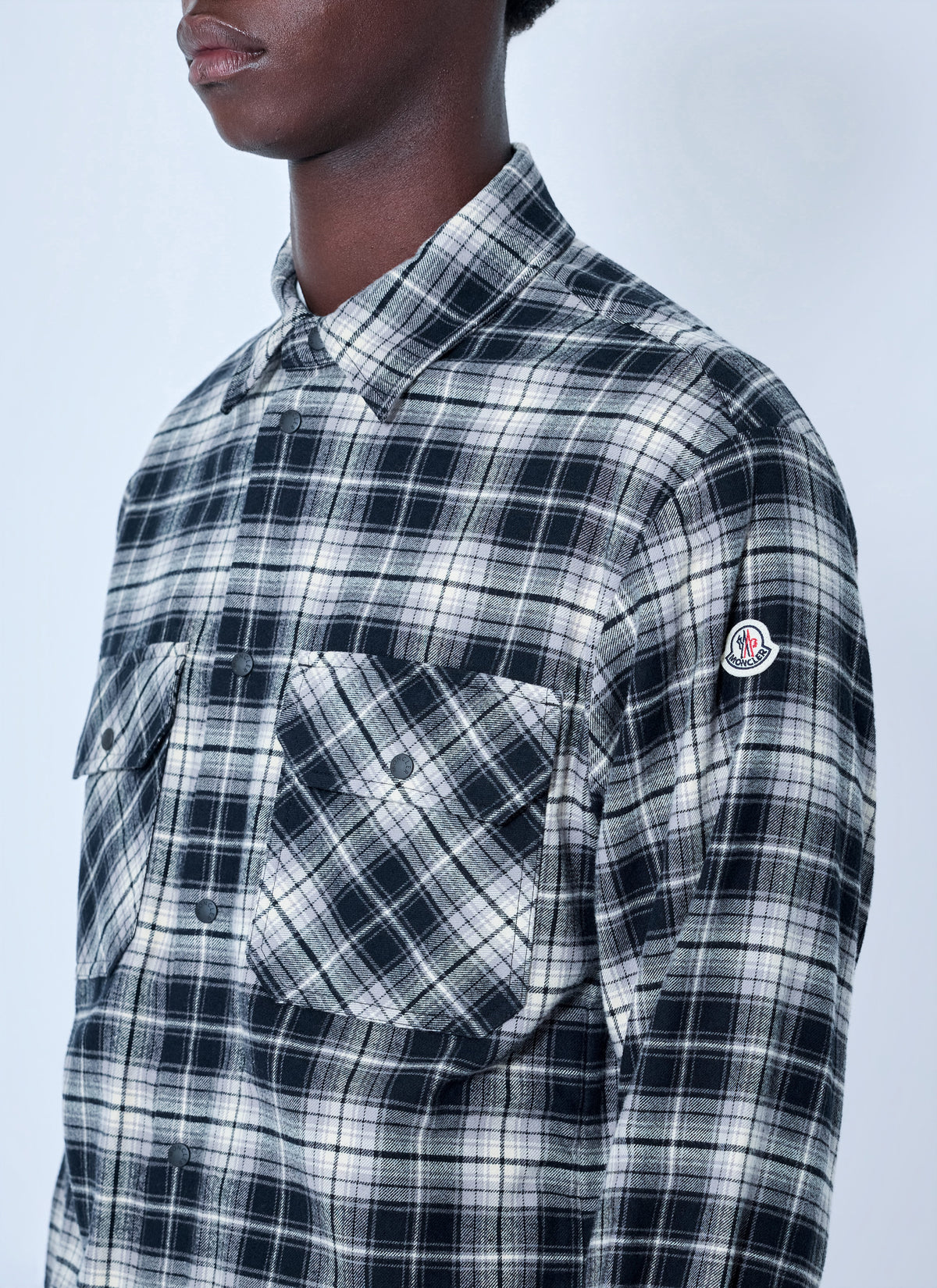 Moncler Men Check Patterned Cotton Shirt