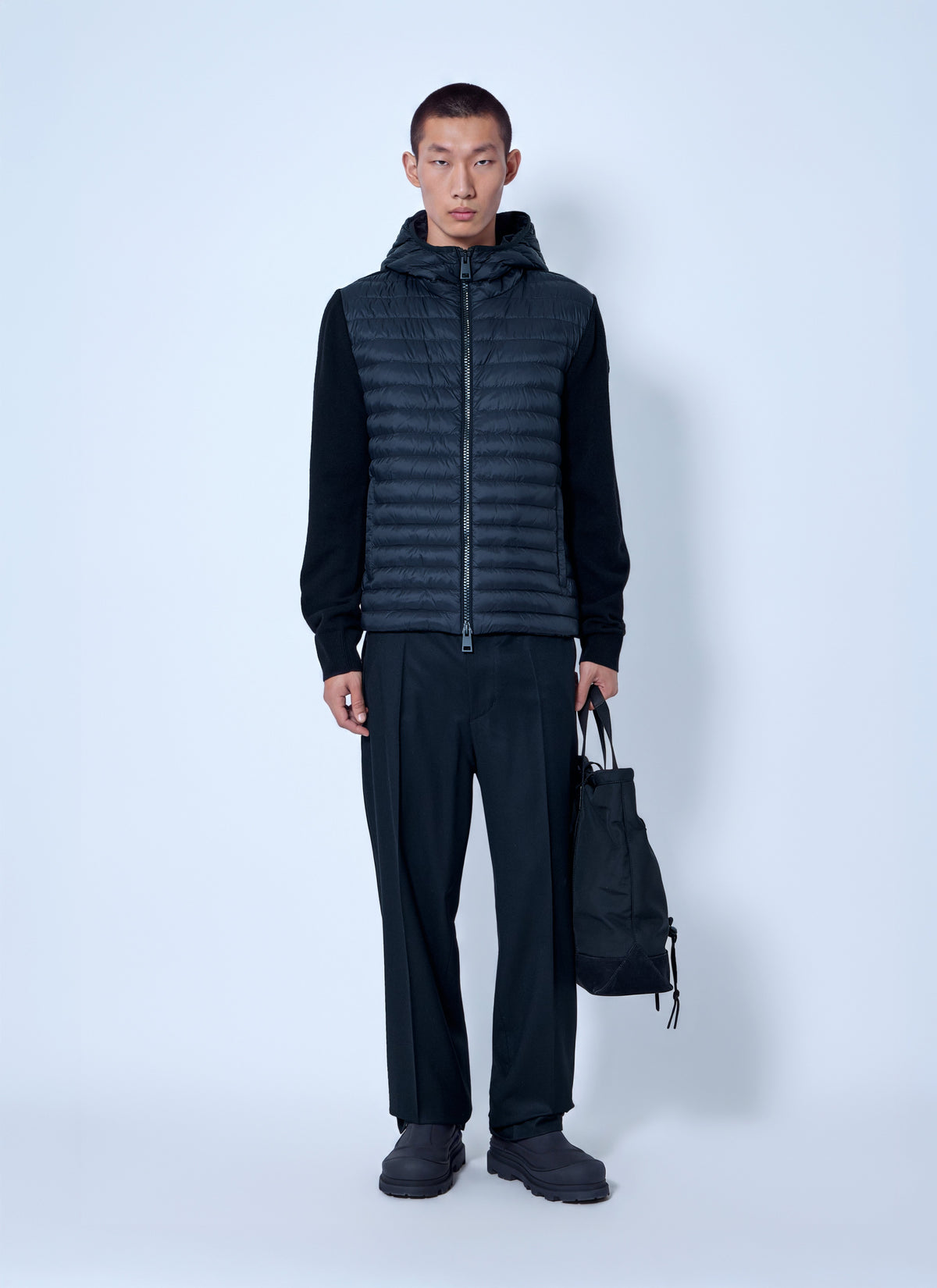 Moncler Men Padded Cashmere Blend Cardigan