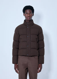 Moncler Men Oronte Cotton Flannel Short Down Jacket