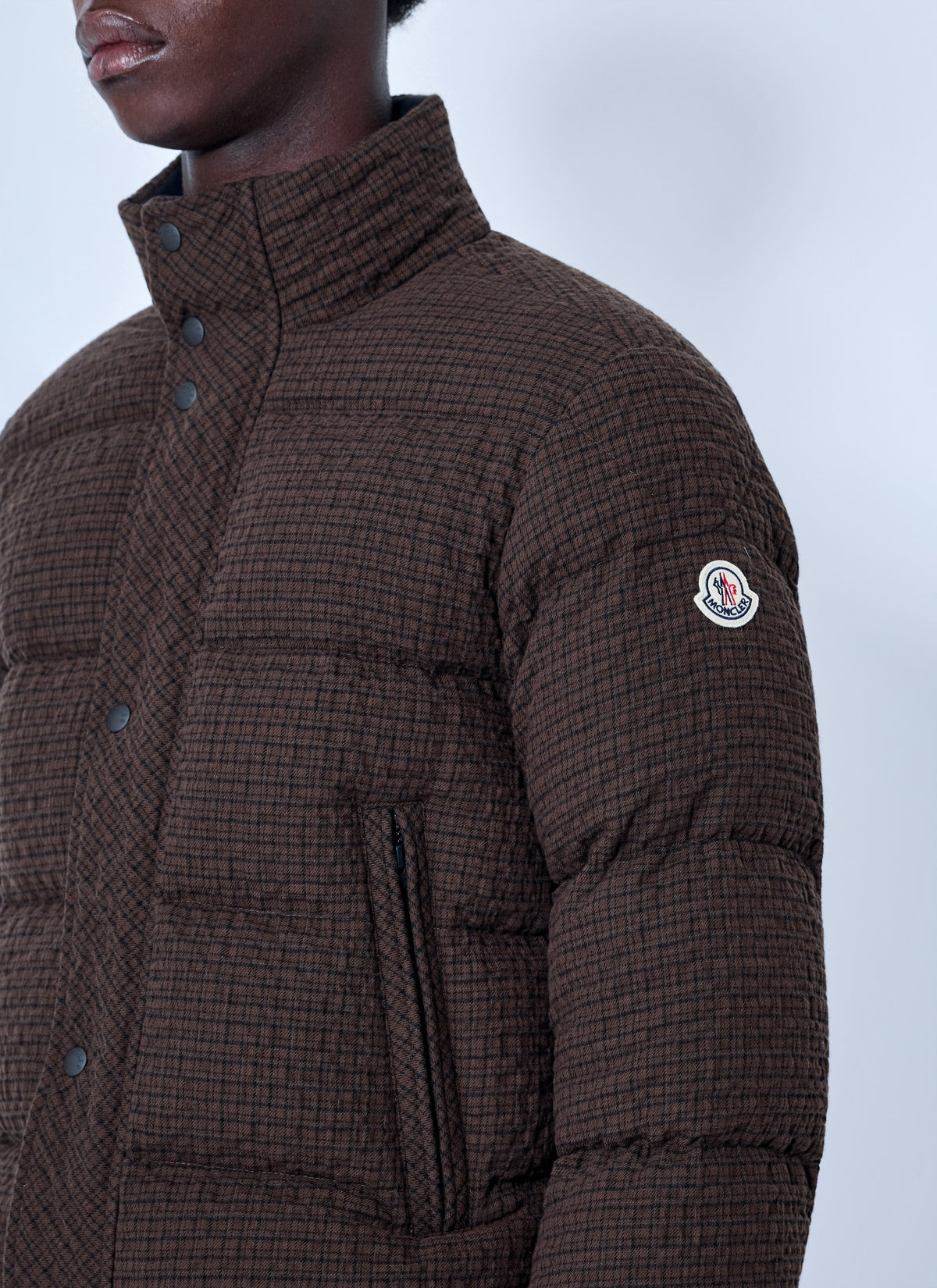 Moncler Men Oronte Cotton Flannel Short Down Jacket