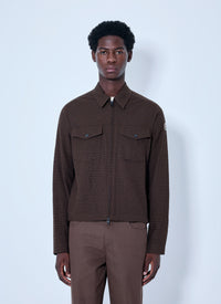 Moncler Men Checked Zip-Up Jacket