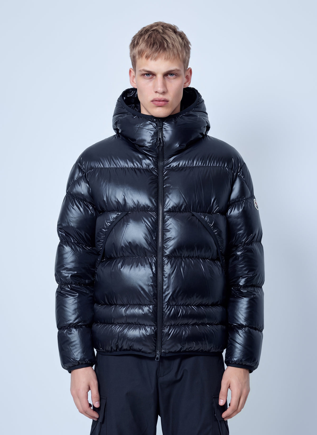 Moncler Men Anapo Hooded Mid-Length Down Jacket