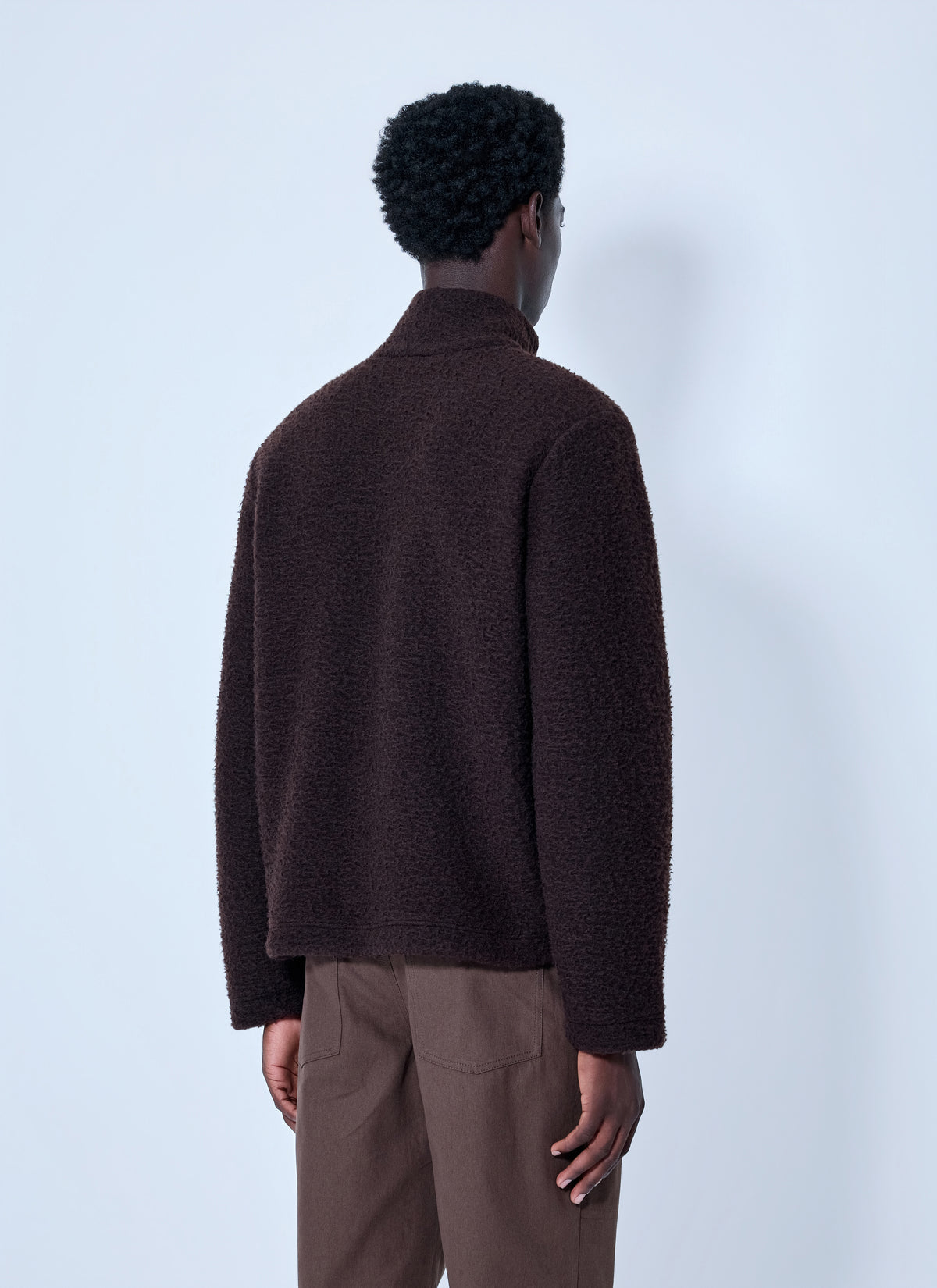 Moncler Men Fleece Pullover With Snap Fastening