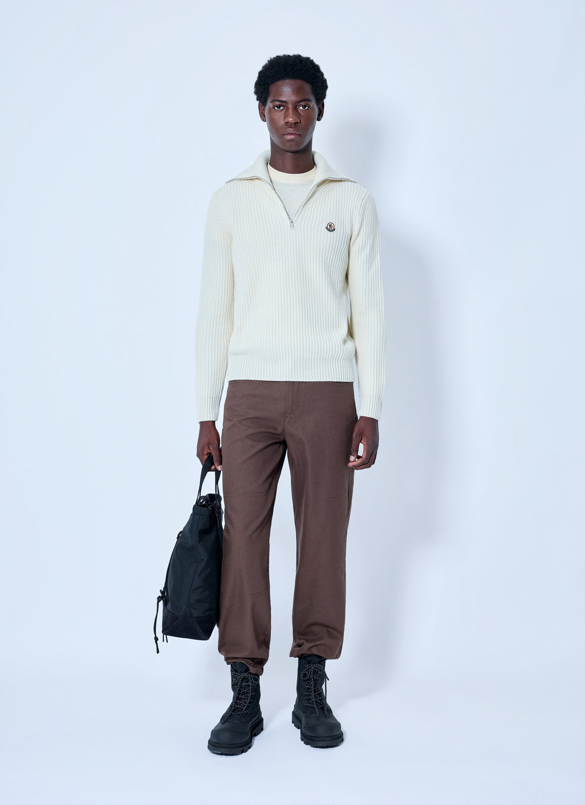 Moncler Men Ribbed Cotton Sweater
