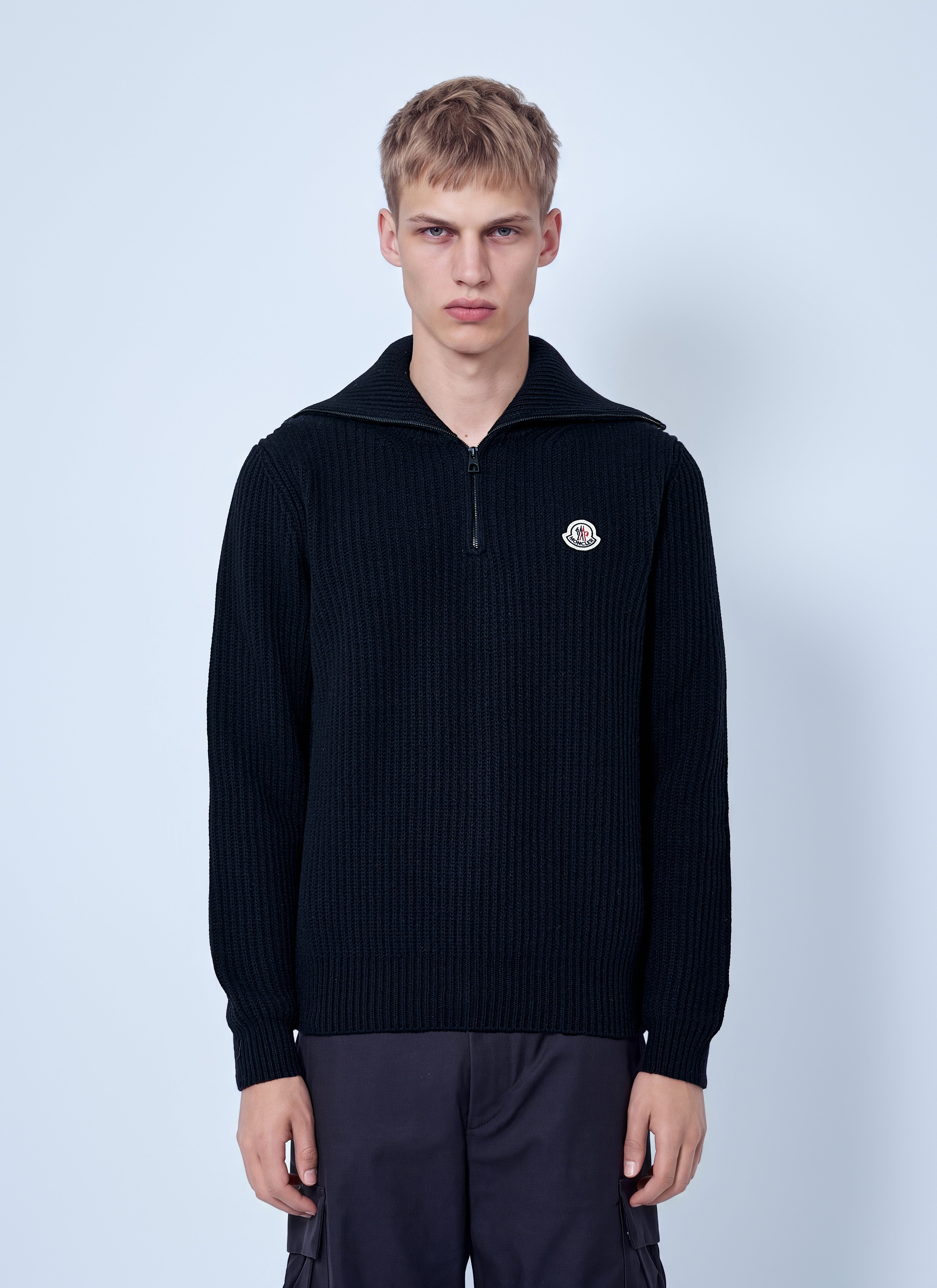 MONCLER ロゴネック ロンT Moncler Men Logo Rib Wool Turtleneck – Bluefly
