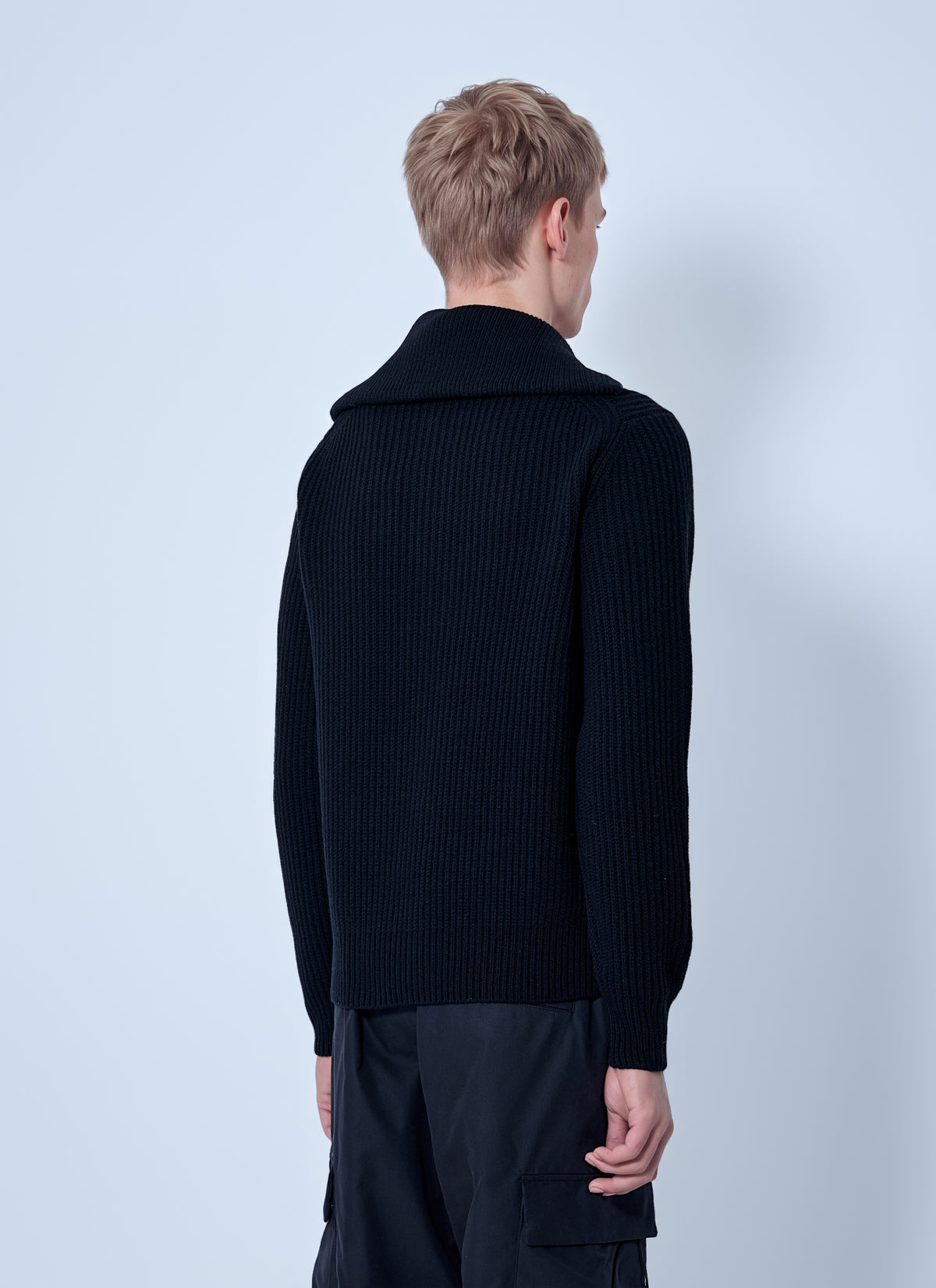 Moncler Men Logo Rib Wool Turtleneck