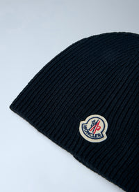 Moncler Moncler Men Ribbed Wool Beanie Hat