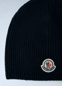 Moncler Moncler Men Ribbed Wool Beanie Hat