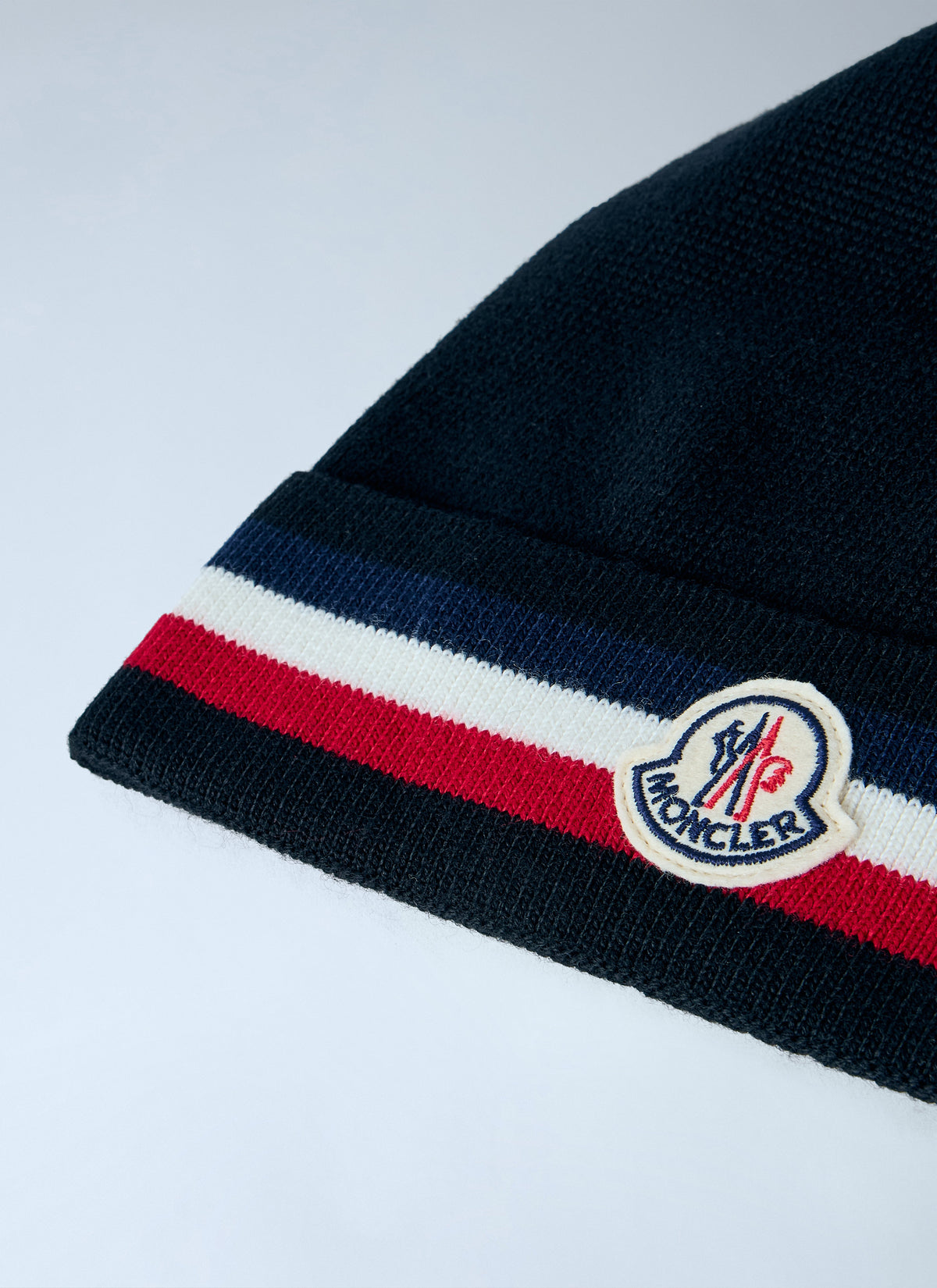 Moncler Men Logo Patch Knit Beanie