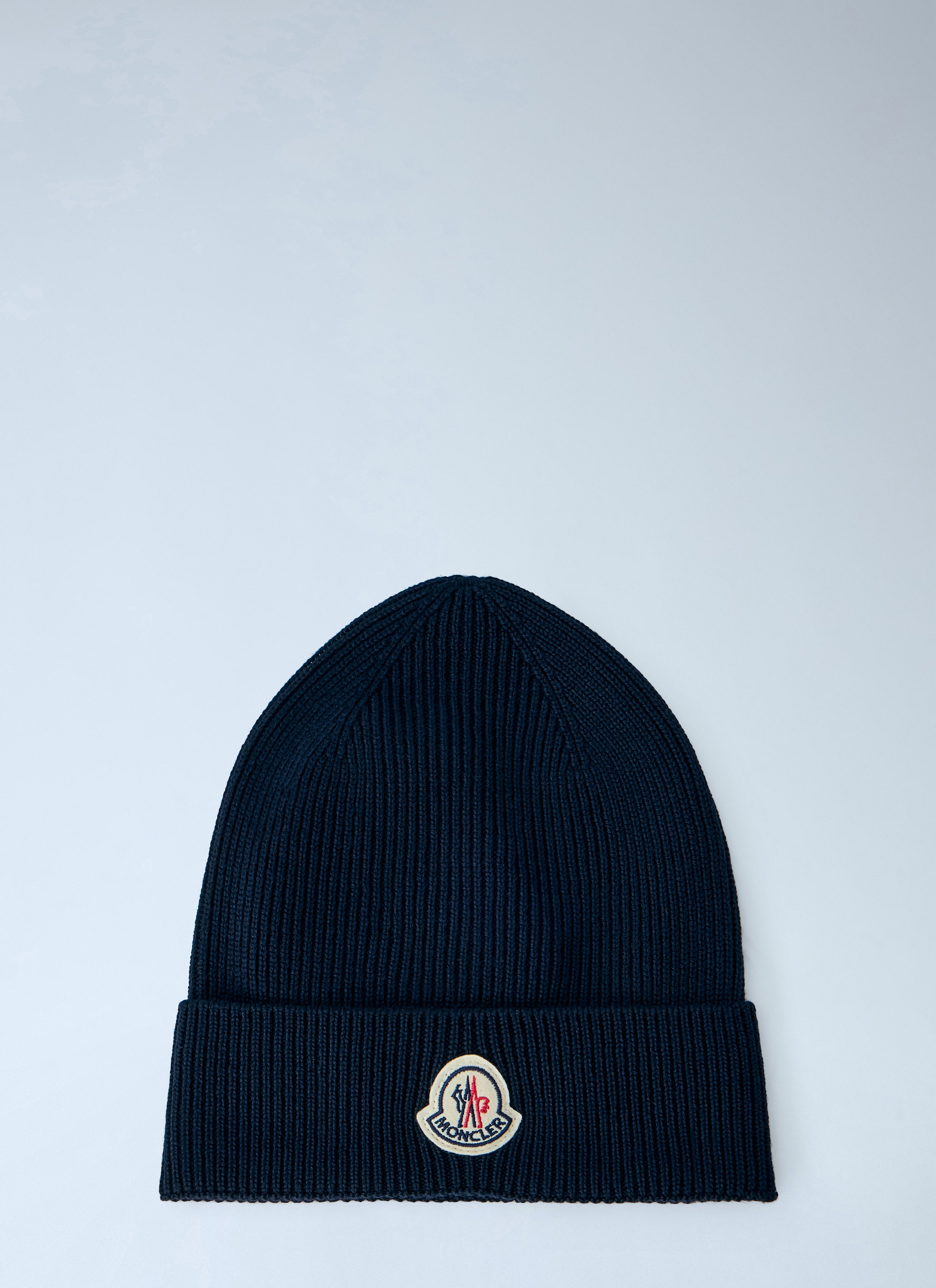 Moncler Men Ribbed Knit Beanie With Logo Patch – Bluefly