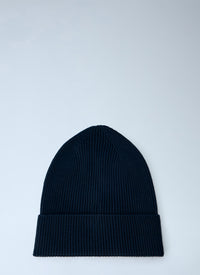 Moncler Men Ribbed Knit Beanie With Logo Patch
