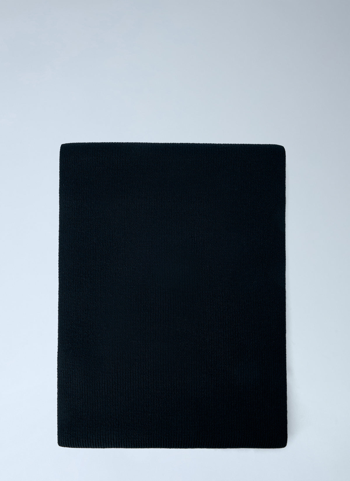 Moncler Men Ribbed Wool Scarf With Logo Patch