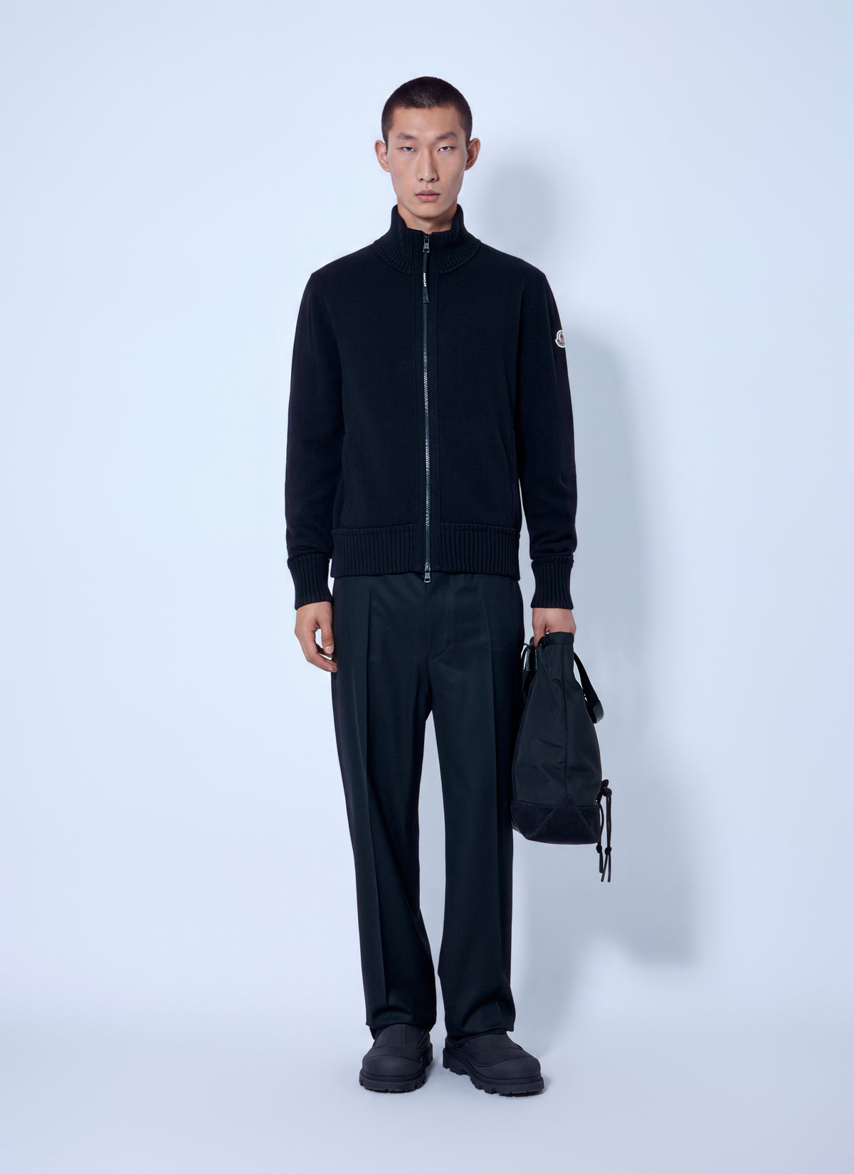 Moncler Men Cashmere & Wool Zip-Up Cardigan