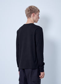 Moncler Men Check Panel Cotton Jersey T-Shirt