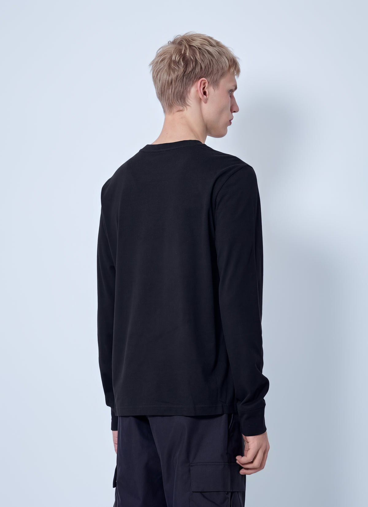 Moncler Men Check Panel Cotton Jersey T-Shirt
