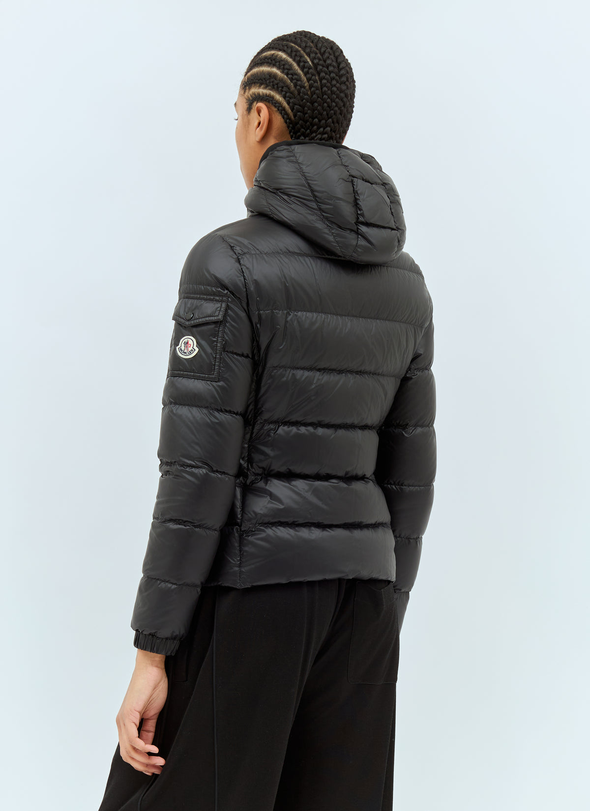 Moncler Women Gles Hooded Short Down Jacket
