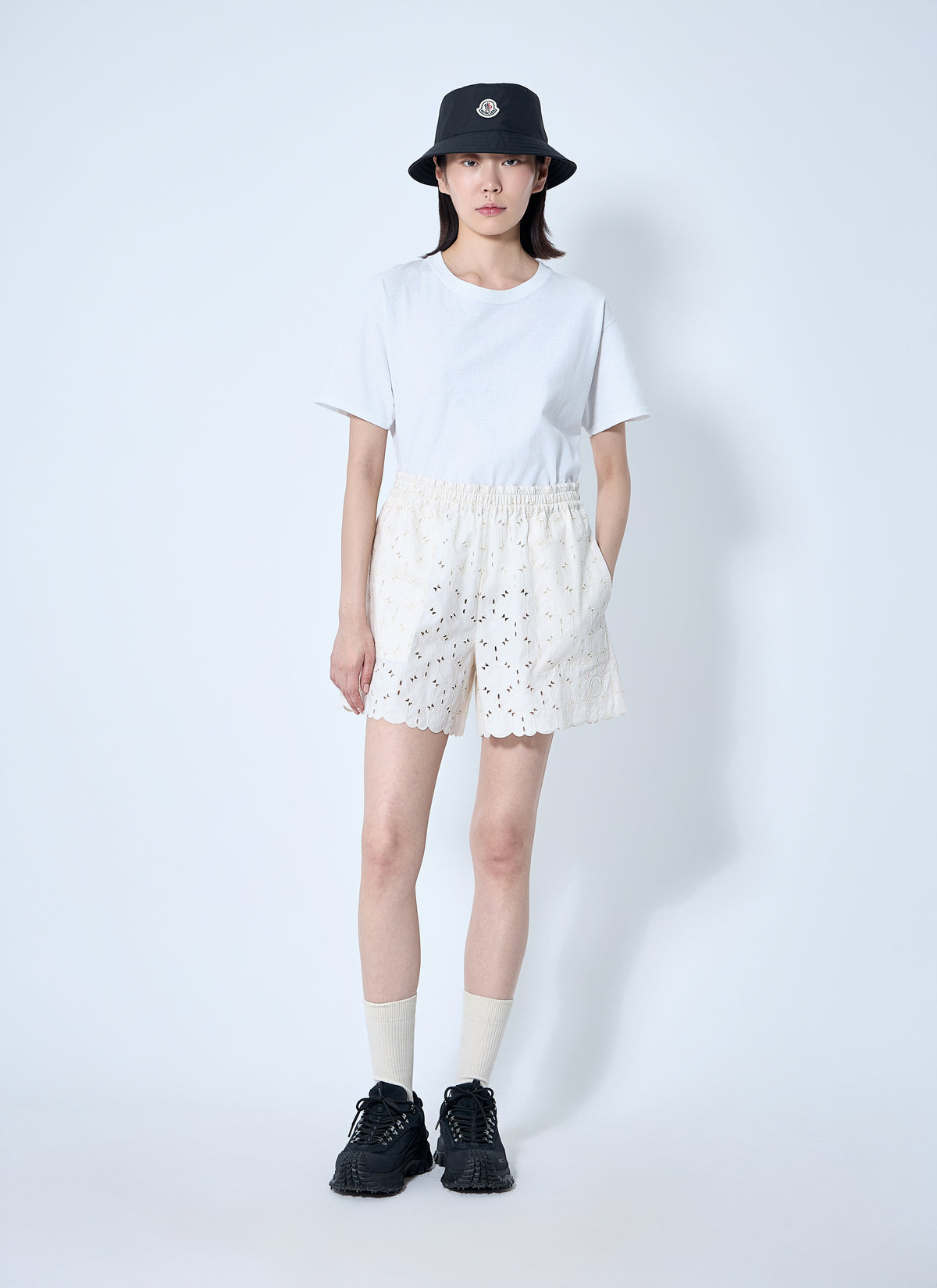 Moncler Women Logo Patch Shorts