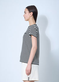 Moncler Moncler Women Striped Logo Motif T-Shirt