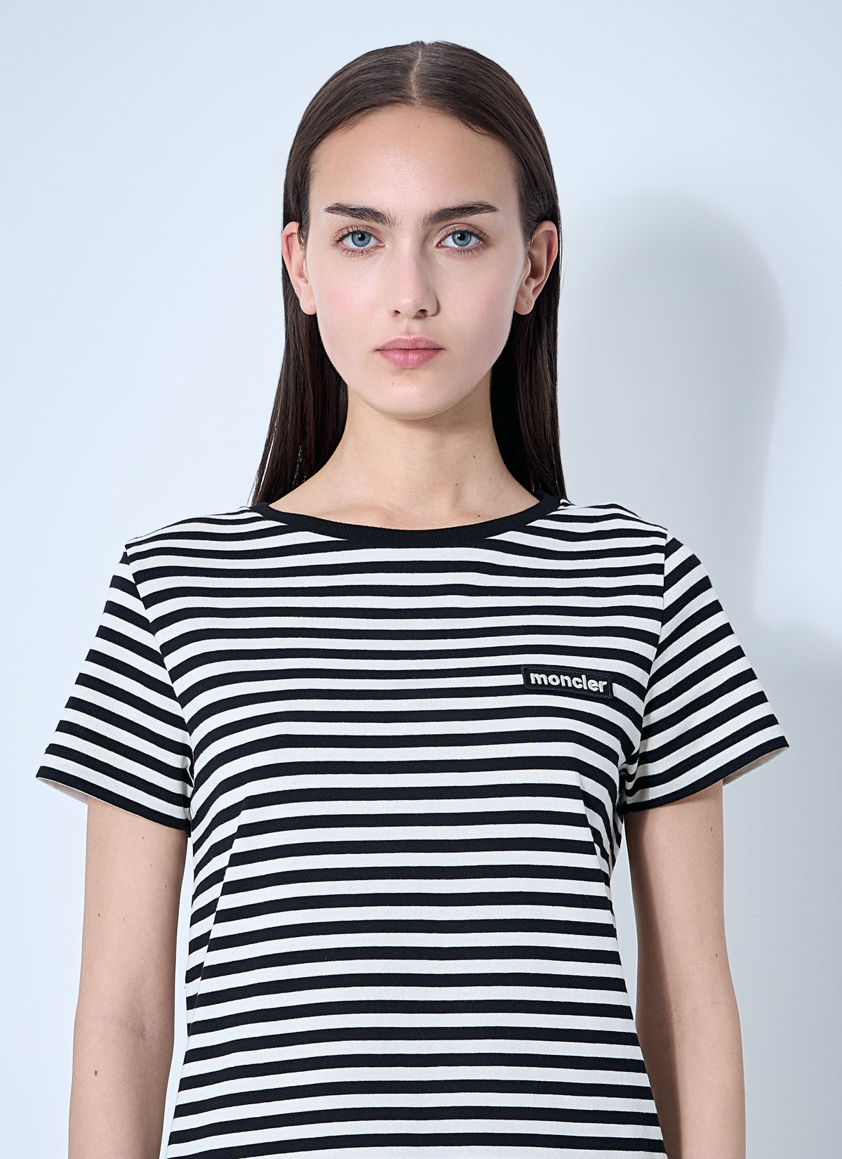 Moncler Moncler Women Striped Logo Motif T-Shirt