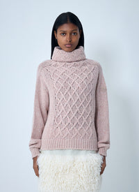 Moncler Women Wool-Blend Cable Knit Sweater
