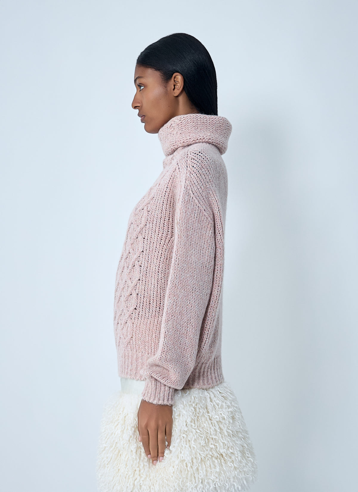 Moncler Women Wool-Blend Cable Knit Sweater