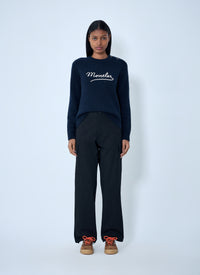 Moncler Women Embroidered Logo Wool Sweater