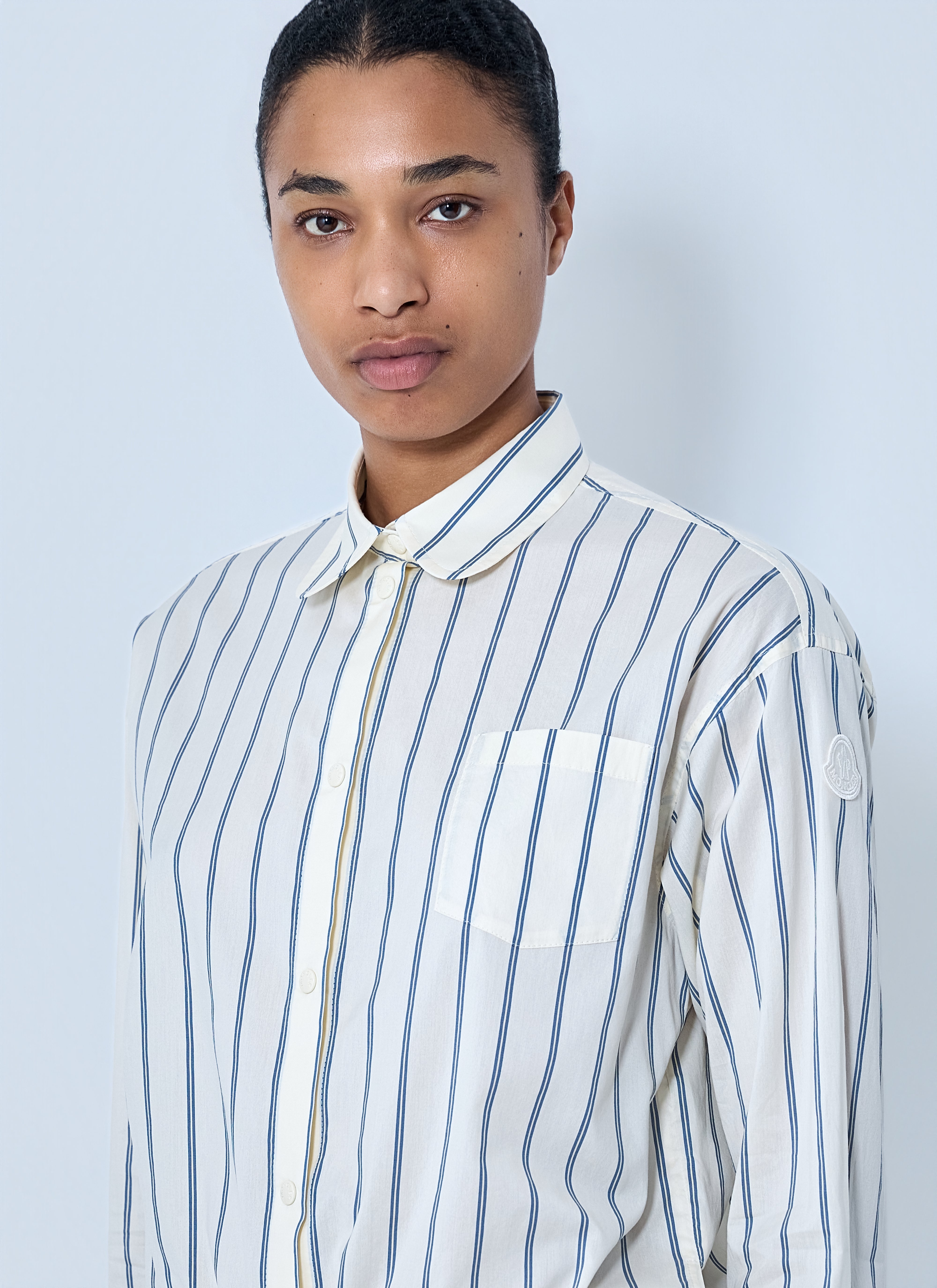 Moncler Women Striped Cotton Shirt – Bluefly