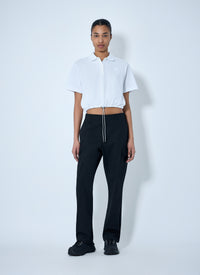 Moncler Moncler Women Cropped Drawstring Polo Shirt