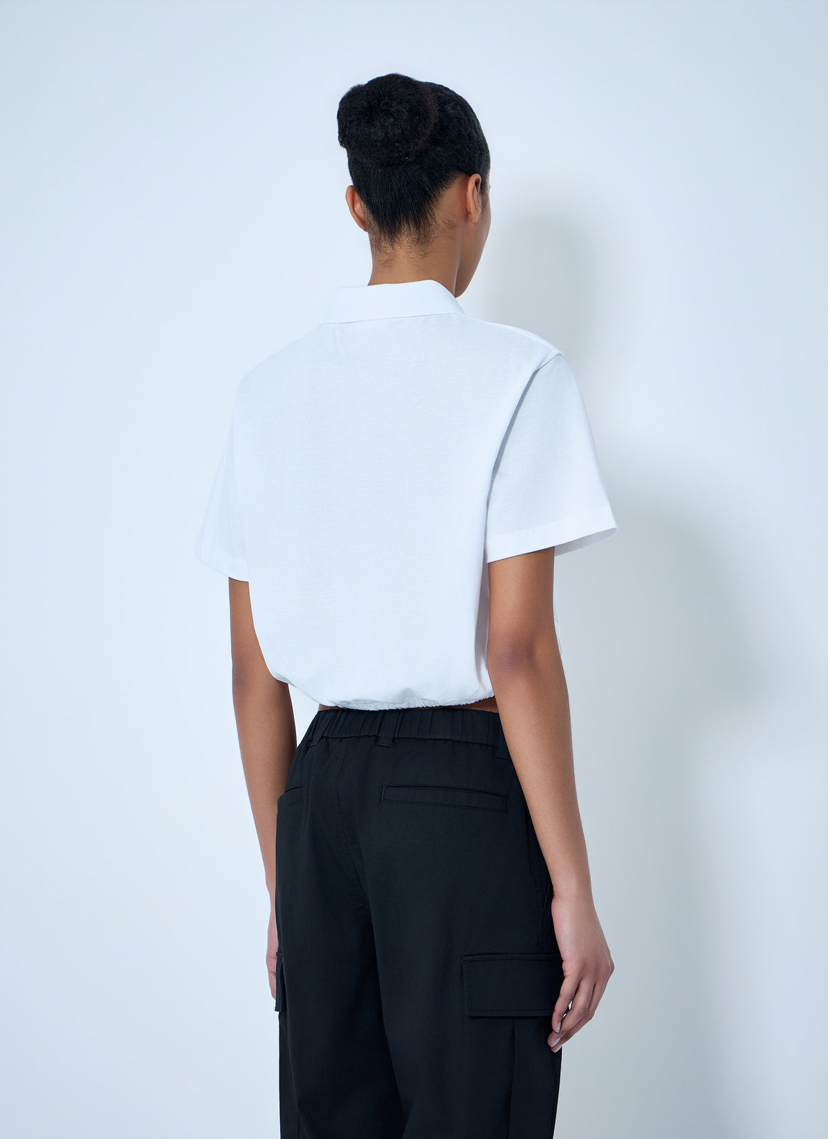 Moncler Moncler Women Cropped Drawstring Polo Shirt