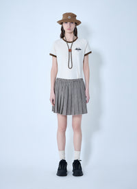 Moncler Women Ringer T-Shirt With Embroidered Detail