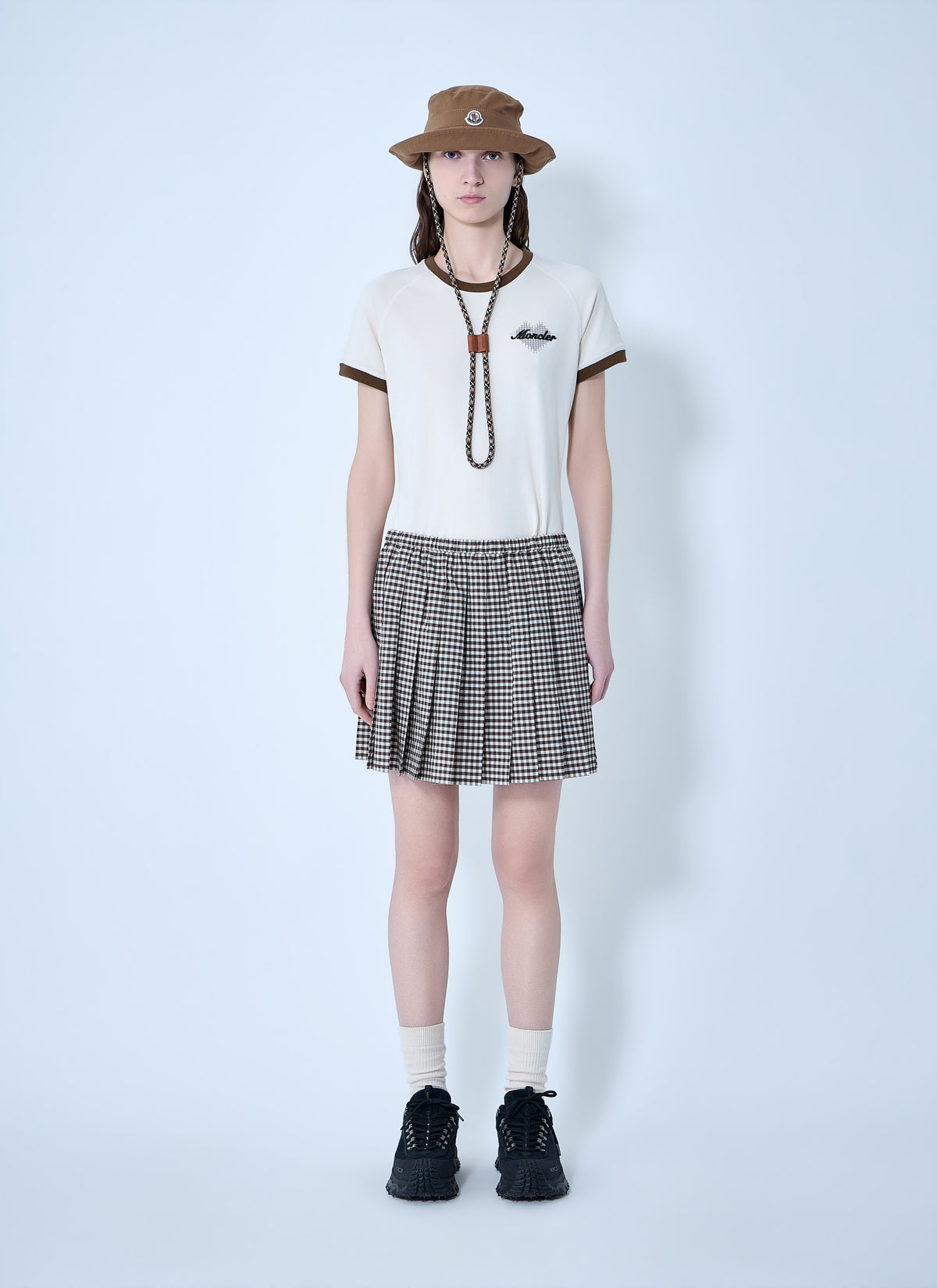 Moncler Women Ringer T-Shirt With Embroidered Detail