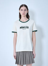 Moncler Moncler Women Logo Print Cotton T-Shirt