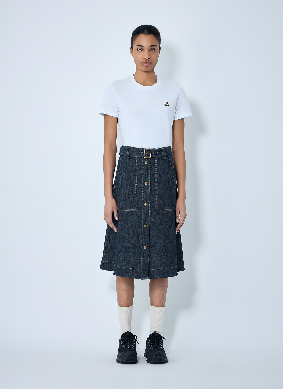 Moncler Moncler Women Pack Of Three Cotton Jersey Logo T-Shirts