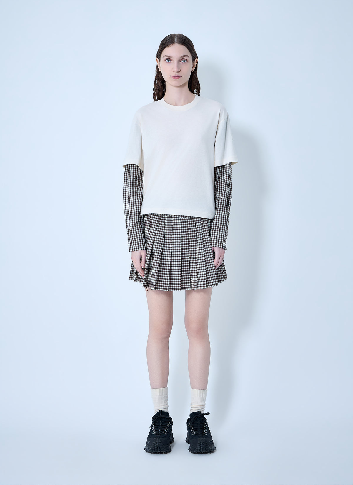 Moncler Moncler Women Layered Check T-Shirt