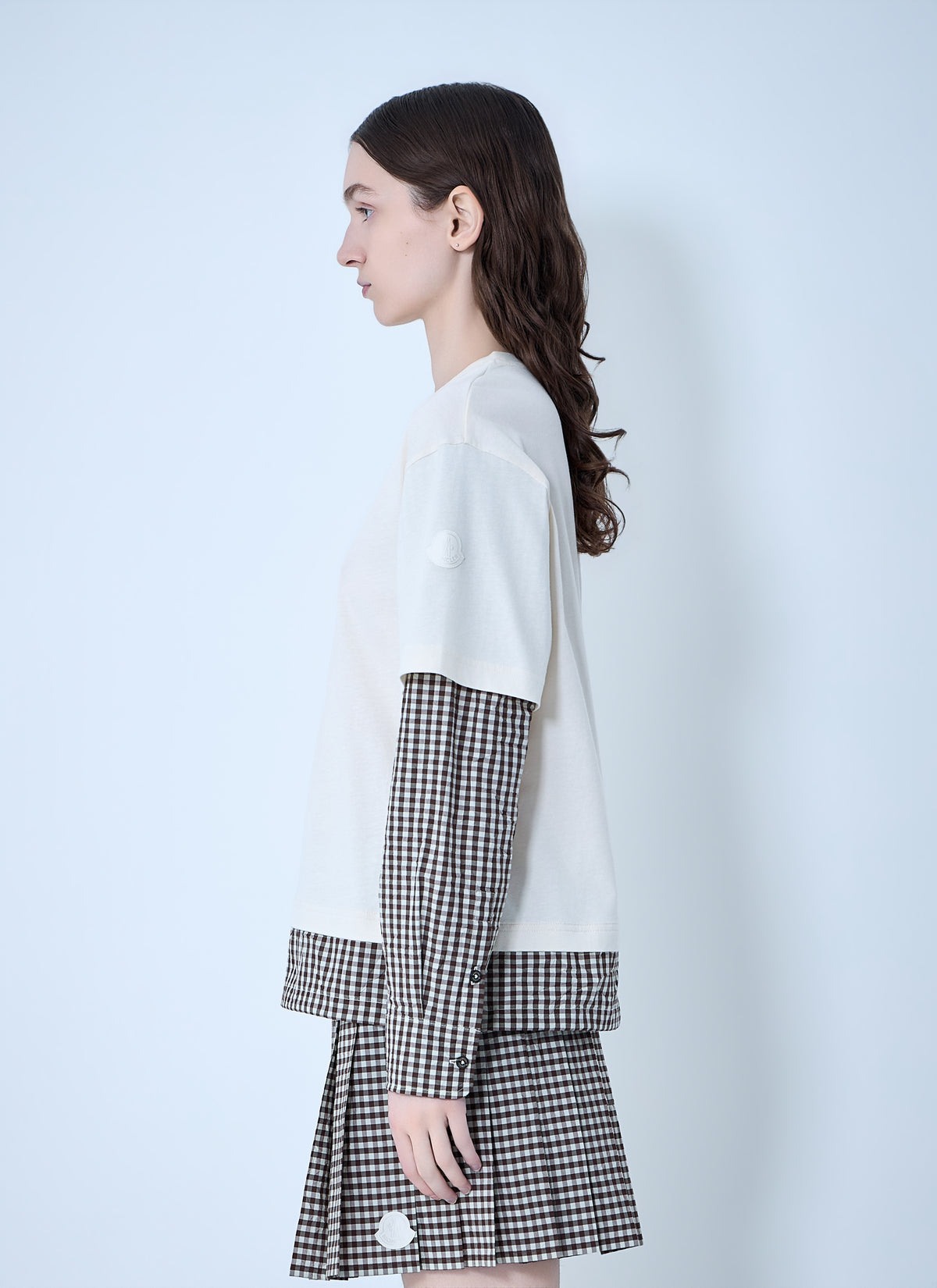 Moncler Moncler Women Layered Check T-Shirt