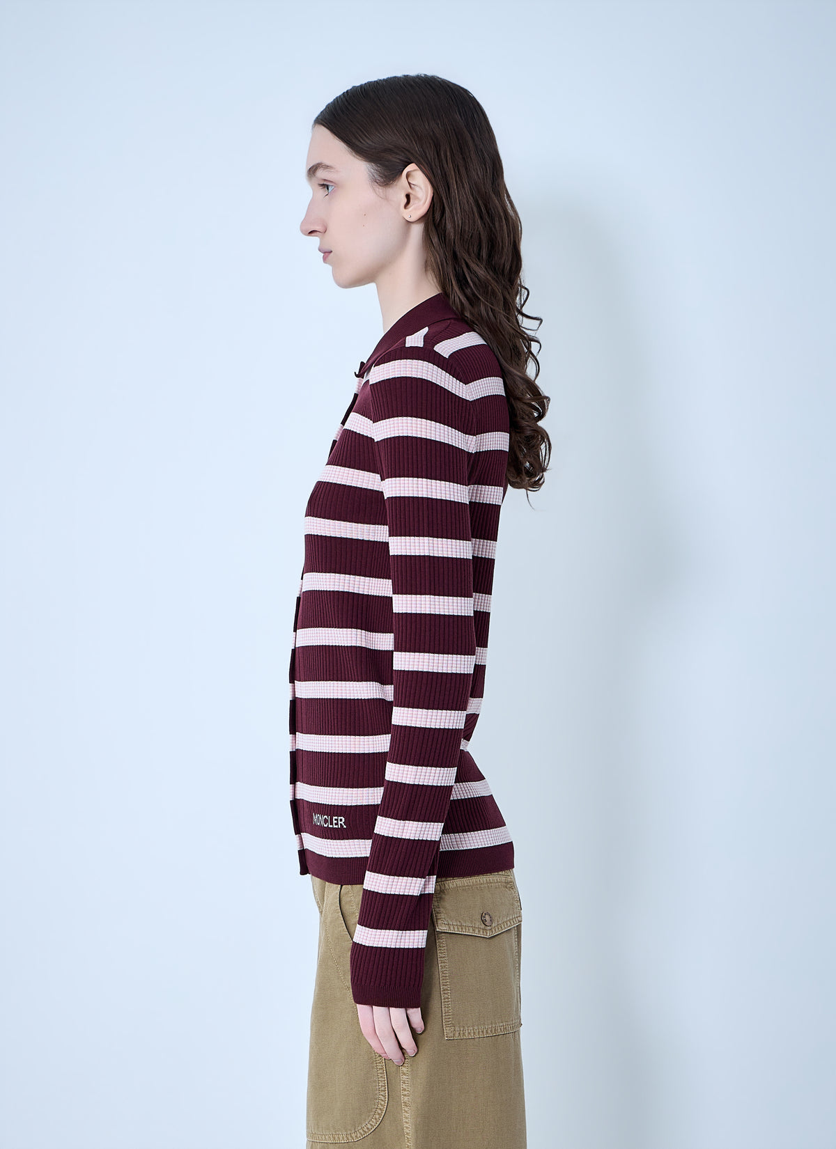 Moncler Moncler Women Ribbed Knit Striped Cardigan