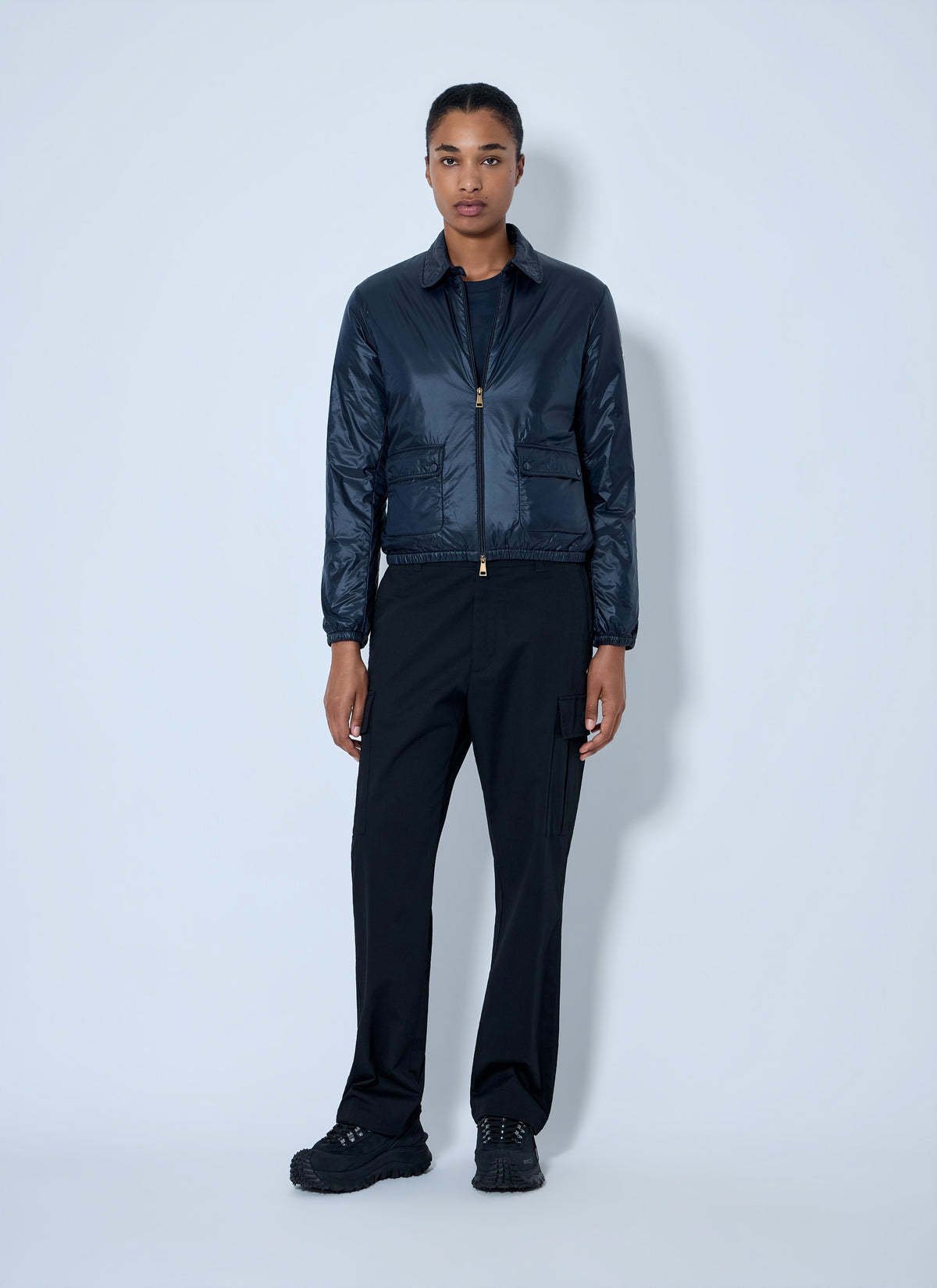 Moncler Women Lanset Packable Short Down Shirt Jacket