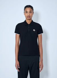 Moncler Moncler Women Piqué Polo Shirt With Logo Badge